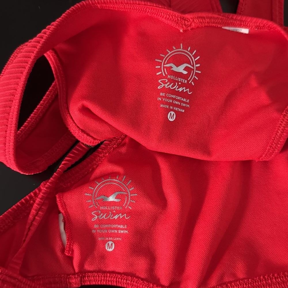 HOLLISTER - Red Ribbed Bikini Set - Picture 10 of 10